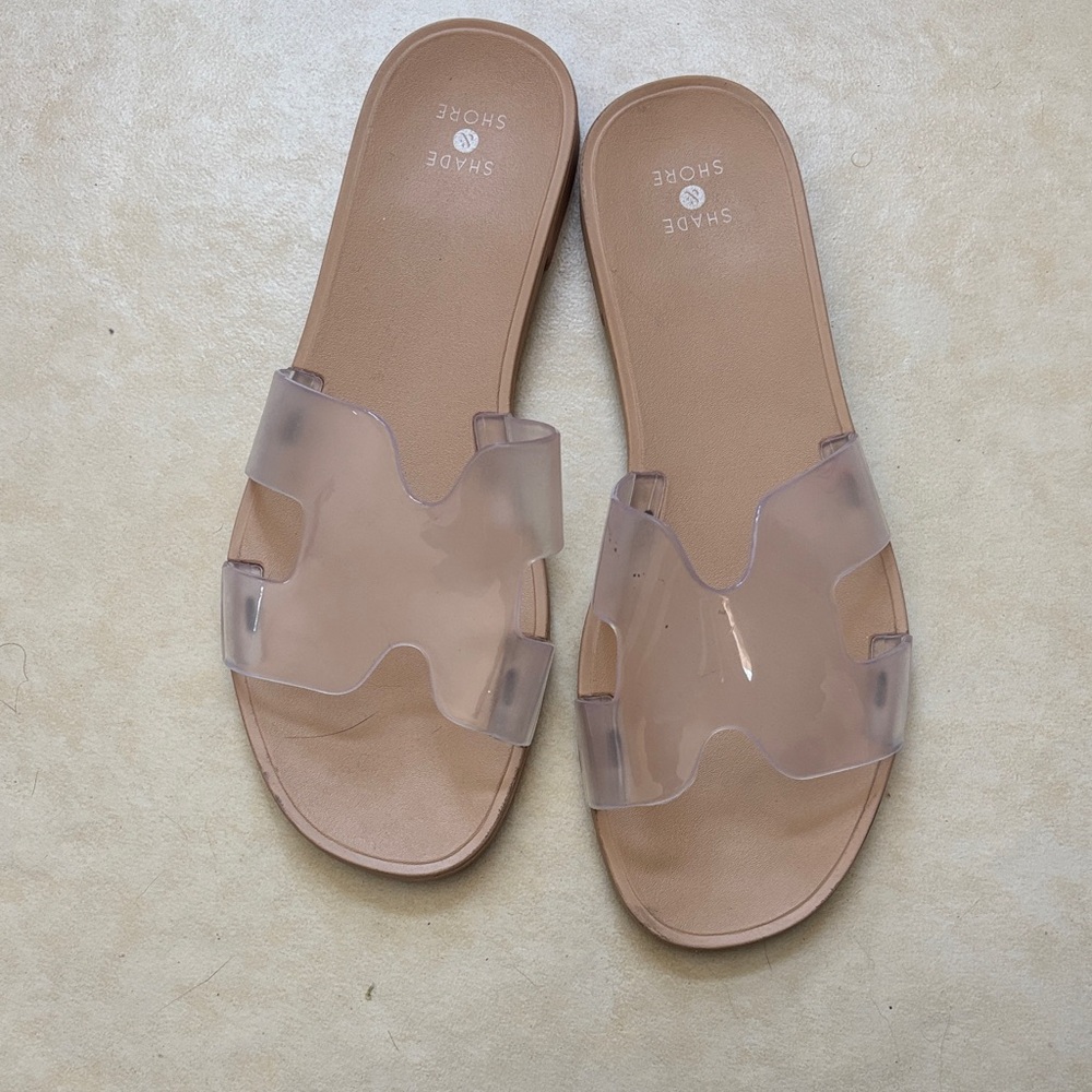 Shade & Shore Women's Transparent Slide Sandals